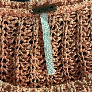 Free People Coral Crochet Knit